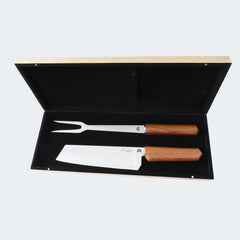 Kit Churrasco Oiti Brasa - Faca Santoku 8” 3003/8 E Garfo 9” Com Estojo - 3003/8 K1