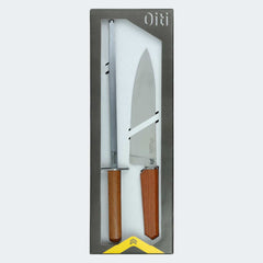 Kit Churrasco Oiti Brasa - Faca Chef 8 3001/8 e Chaira 10 - 3001/8 C2