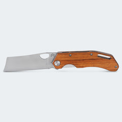 Canivete Cimo Brown Horse Cleaver Inox Cabo Madeira Com Clip - BH85C