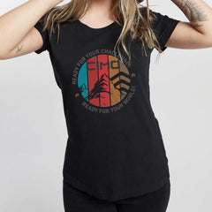 Camiseta Baby Look Com Estampa Cimo Montanhas