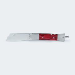 Canivete  Cimo Inox Cabo Inox E Acrílico Vermelho - 320/7 I VM